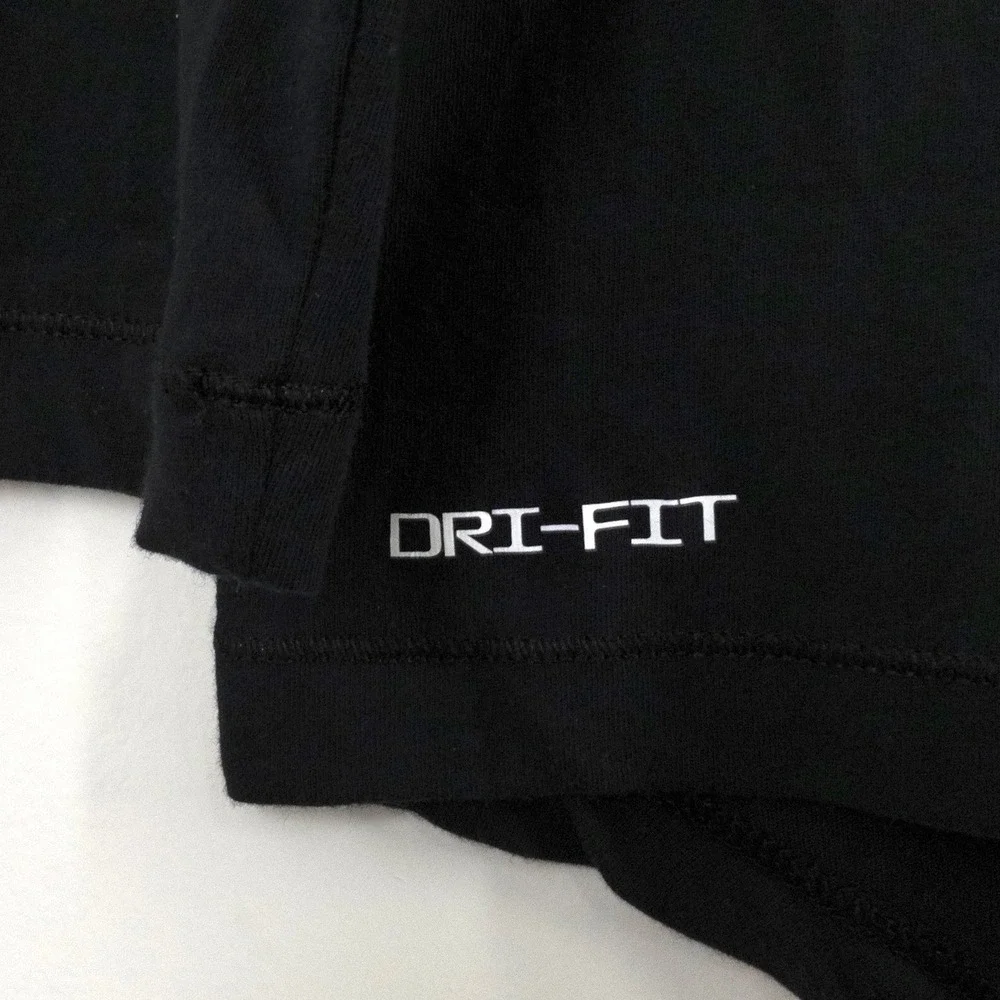 Nike Dri Fit Hoodie Shirt Men's Small Black‎ White Swoosh Long Sleeve NWT